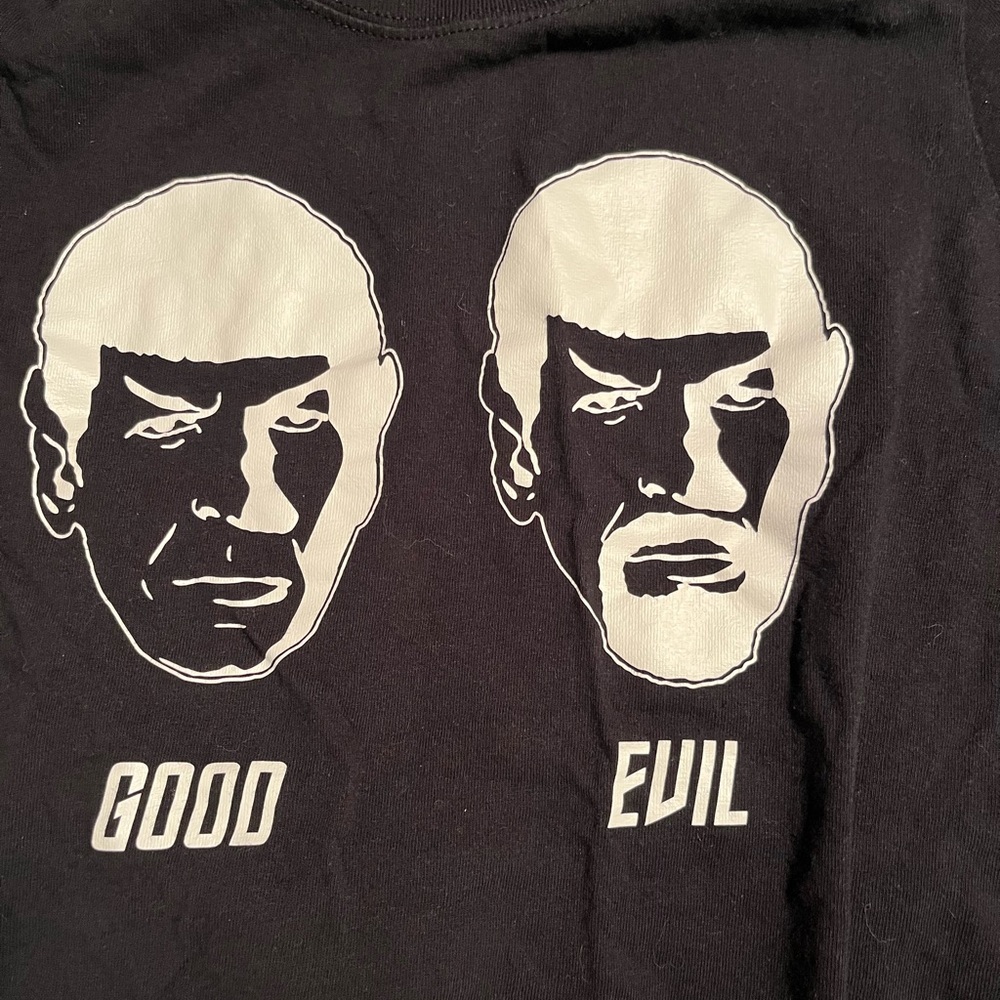 Star Trek Good Spock Evil Spock  Graphic T-Shirt